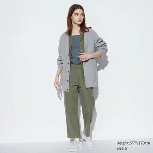 NWT Uniqlo Cotton Relax Ankle Pants - Olive Green